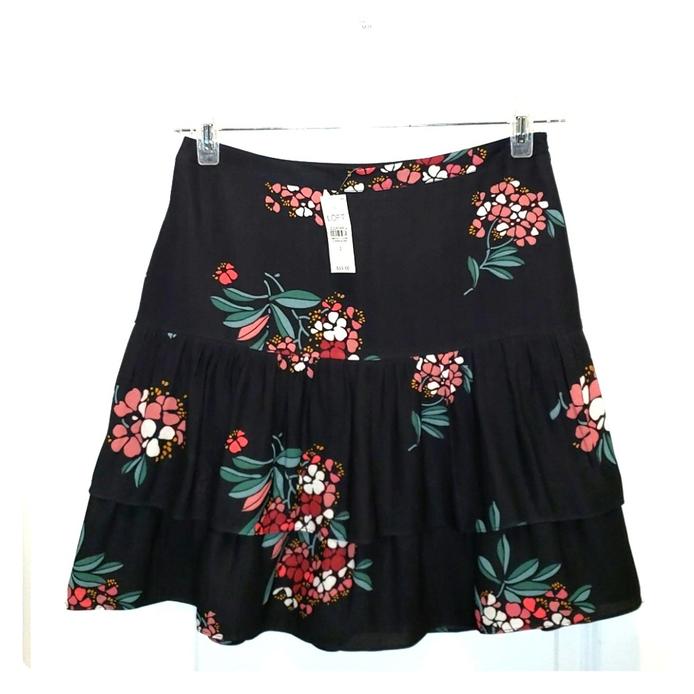 Loft mini flounce skirt